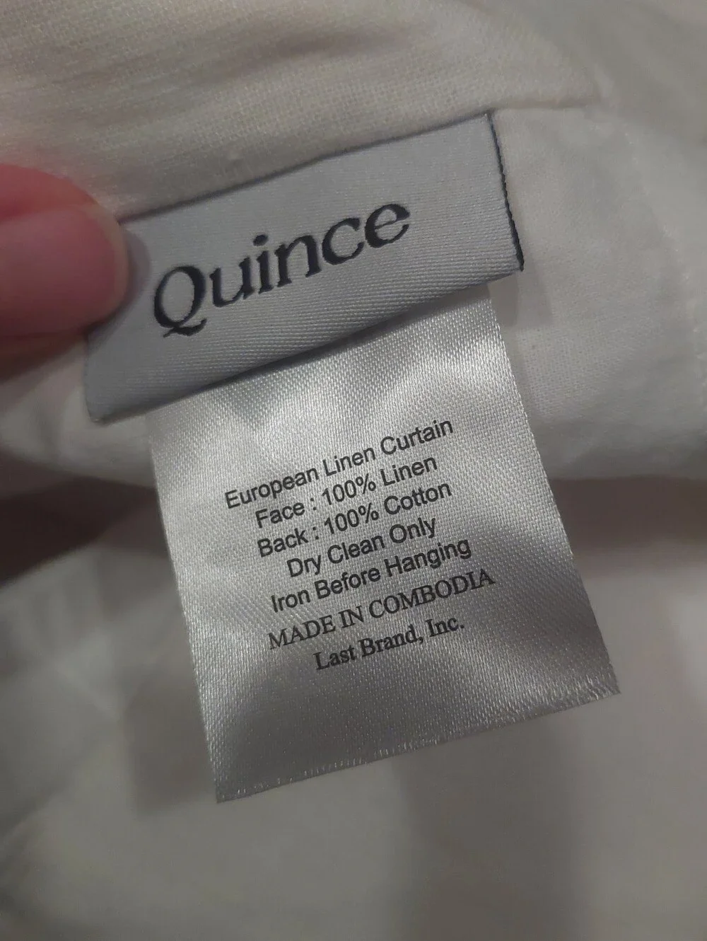 NWT! Quince Linen Ivory Filtering Curtains, 48